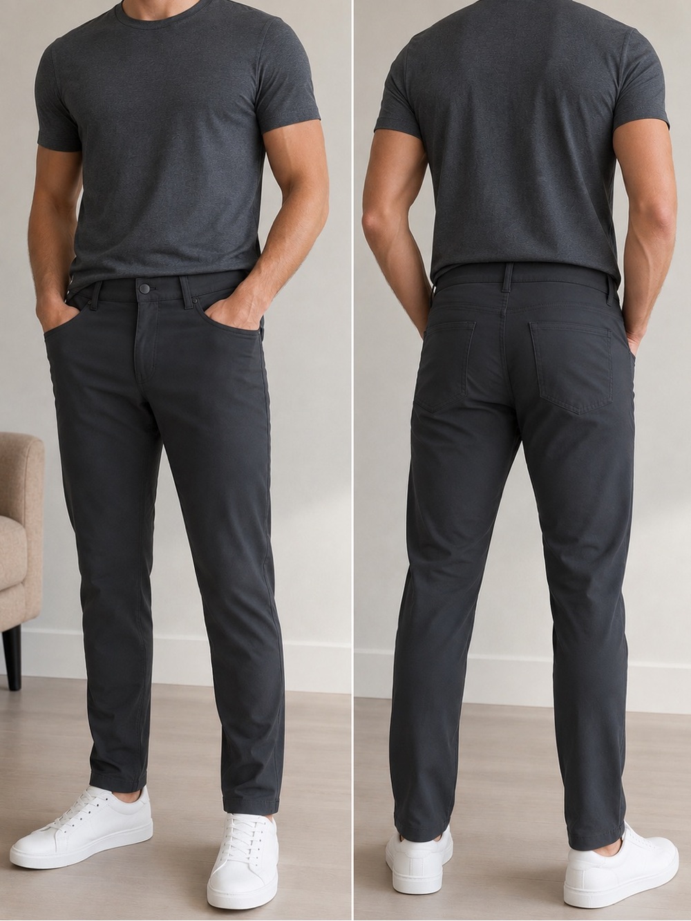 lululemon athletica Men's Classic ABC Dark Charcoal Pants W31 Inseam 32